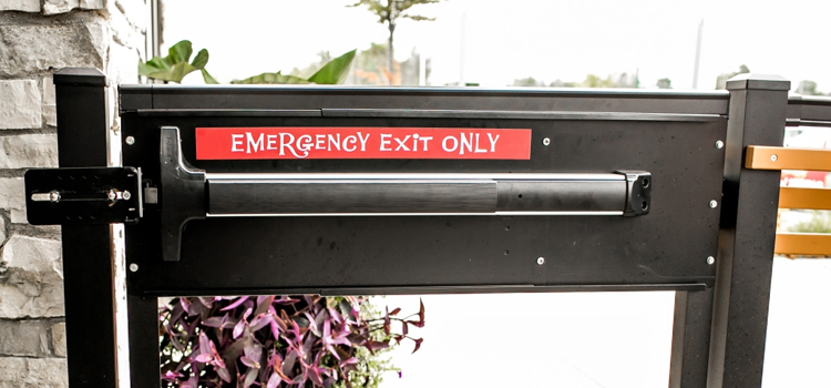 emergency push bar installation in West Dundee